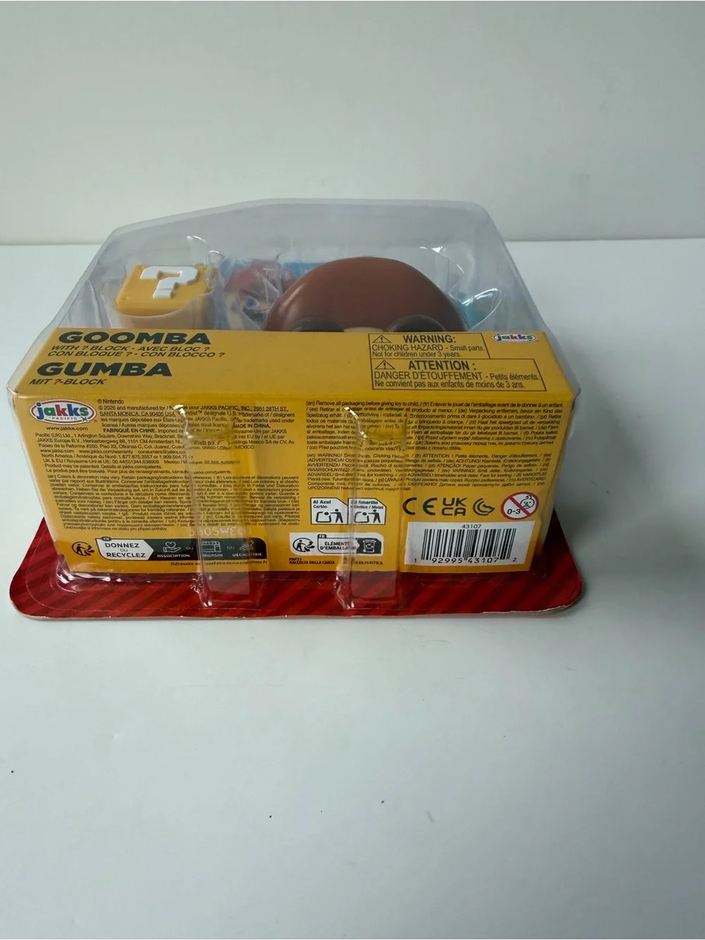 Super Mario Goomba Figure With Coin Jakks Pacific New Sealed Nintendo